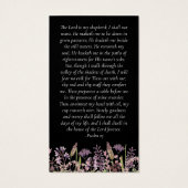 Schwarze Gedenkkarte | Wildblume Lavendel (Rückseite)