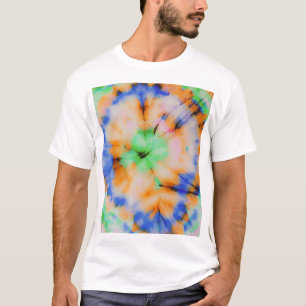 Schwarze Gefärbte Krawatte, grungy Vintag. T-Shirt