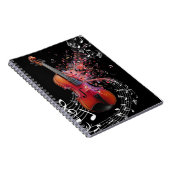 Schwarze Geige für Musik Notizblock (Rechte Seite)