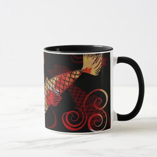 Schwarze Geisha kois Tasse (Rechts)
