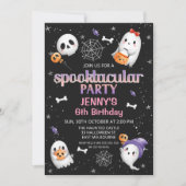 Schwarze Geister Halloween Spooktacular Party Gebu Einladung (Vorderseite)