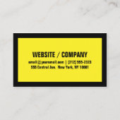 Schwarze/Gelb-mutige Visitenkarte (Rückseite)