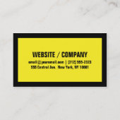 Schwarze/Gelb-mutige Visitenkarte (Rückseite)