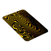 Schwarze gelbe Goldwirbel-Textur Magnet (Rechte Seite)