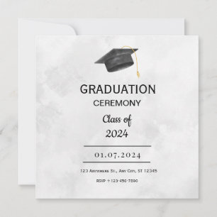 Schwarze gelbe Grunge-Abschluss-Flat-Card