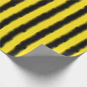 Schwarze, gelbe Hummel inspiriertes Geschenkpapier (Ecke)