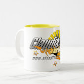 Schwarze gelbe on-line-Tasse 01 Claudia Zweifarbige Tasse (Vorderseite Links)