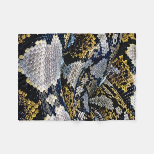Schwarze, gelbe und graue Python Fleecedecke (Vorderseite (Horizontal))