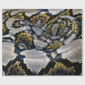 Schwarze, gelbe und graue Python Geschenkpapier (Flach)