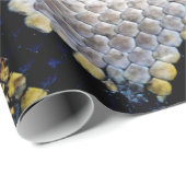 Schwarze, gelbe und graue Python Geschenkpapier (Rolleneckpunkt)