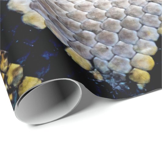 Schwarze, gelbe und graue Python Geschenkpapier (Rolleneckpunkt)