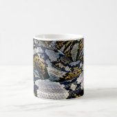 Schwarze, gelbe und graue Python Kaffeetasse (Mittel)