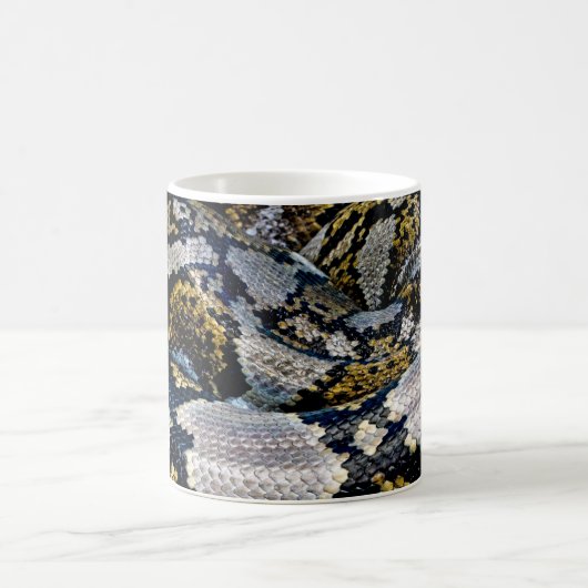 Schwarze, gelbe und graue Python Kaffeetasse (Mittel)