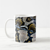Schwarze, gelbe und graue Python Kaffeetasse (Links)