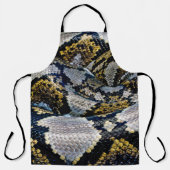 Schwarze, gelbe und graue Python Schürze (Vorderseite)