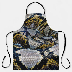 Schwarze, gelbe und graue Python Schürze