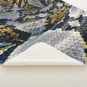 Schwarze, gelbe und graue Python Sherpadecke (3/4)