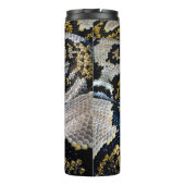 Schwarze, gelbe und graue Python Thermosbecher (Rückseite)