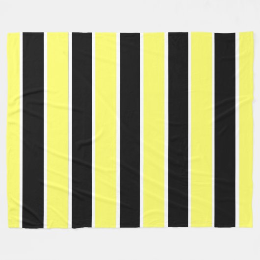 Schwarze, gelbe und weiße Streifen Fleecedecke (Vorderseite (Horizontal))