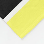 Schwarze, gelbe und weiße Streifen Fleecedecke (Ecke)