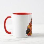 Schwarze, gemütliche Katze Tasse (Links)