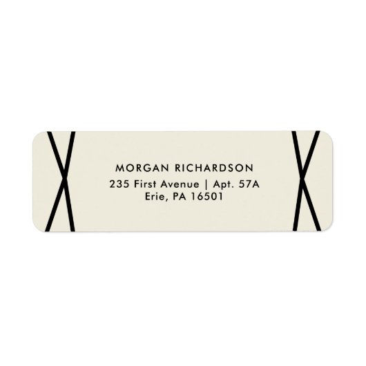 Schwarze Geometrie auf Ecru (Vorne)