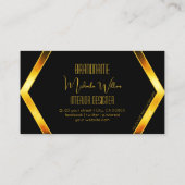 Schwarze Geometrie des Augenfängers mit Orangensch Visitenkarte (Rückseite)