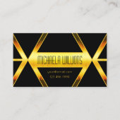 Schwarze Geometrie des Augenfängers mit Orangensch Visitenkarte (Vorderseite)