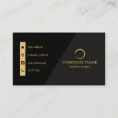 Schwarze geometrische Formen Visitenkarte (Rückseite)