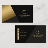 Schwarze geometrische Formen Visitenkarte (Vorne/Hinten)