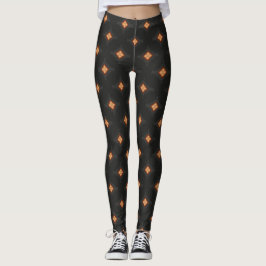 Schwarze geometrische Leggings