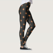 Schwarze geometrische Leggings (Rechts)