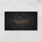 Schwarze geometrische Verschalung | Gold-Gebäude-S Terminkarte (Rückseite)