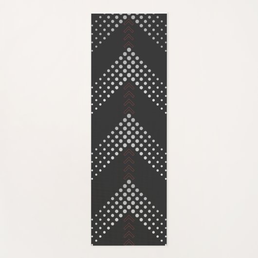 Schwarze geometrische Workout-Matte Yogamatte (Vorderseite)