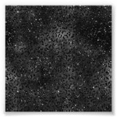 Schwarze Geparden Leopard Skin Print Muster Tier Fotodruck (Vorne)