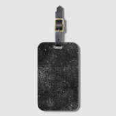 Schwarze Geparden Leopard Skin Print Muster Tier Gepäckanhänger (Vorderseite Vertikal)