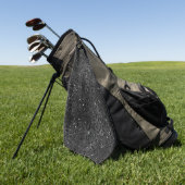 Schwarze Geparden Leopard Skin Print Muster Tier Golfhandtuch (Gras)