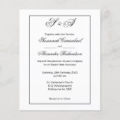 Schwarze Gerahmte Monogramme Minimalistische Budge Flyer (Vorne)