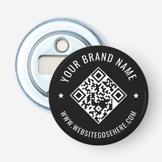 Schwarze Geschäft individuelle QR-Code-Branding-De Flaschenöffner (Vorderseite)