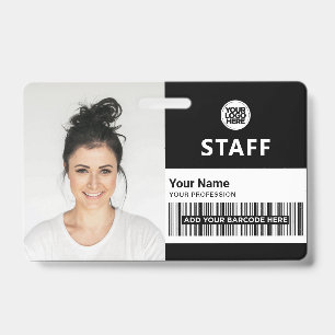 Schwarze Geschäfts-Foto-ID Personal-ID Ausweis