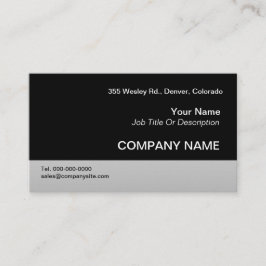 Schwarze Geschäfts-Karten-Vorlagen Visitenkarte