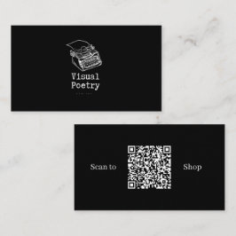 Schwarze Geschäftskarte mit individuellem Logo und Visitenkarte