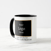 Schwarze Geschäftstasse mit Markenlogo Tasse (Vorderseite Links)