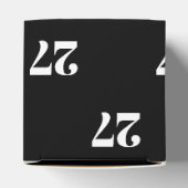 Schwarze Geschenke mit weißem Buchstaben anpassen Geschenkschachtel (Oben)