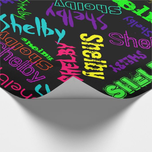 Schwarze Geschenkpapier (Ecke)