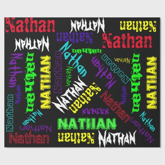 Schwarze Geschenkpapier (Flach)