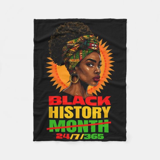 Schwarze Geschichte 247365 Melanin Juneteenth Afri Fleecedecke (Vorderseite)