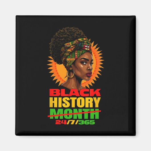 Schwarze Geschichte 247365 Melanin Juneteenth Afri Magnet (Vorne)
