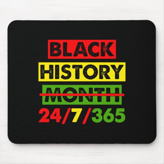 Schwarze Geschichte 24 7 365 Afrika Karte Bhm Stol Mousepad (Vorne)