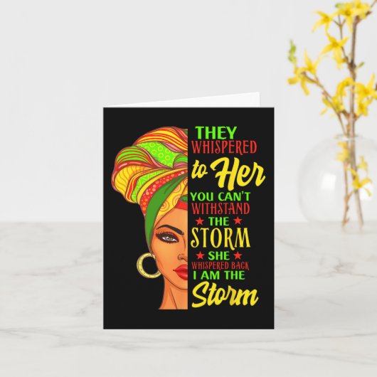 Schwarze Geschichte Afrikanische Frau nach dem Stu Karte (Gelbe Blume)